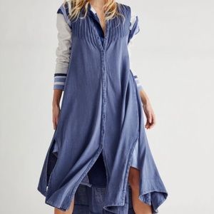 Free People Pintucked Knit Maxi Dress sz Small